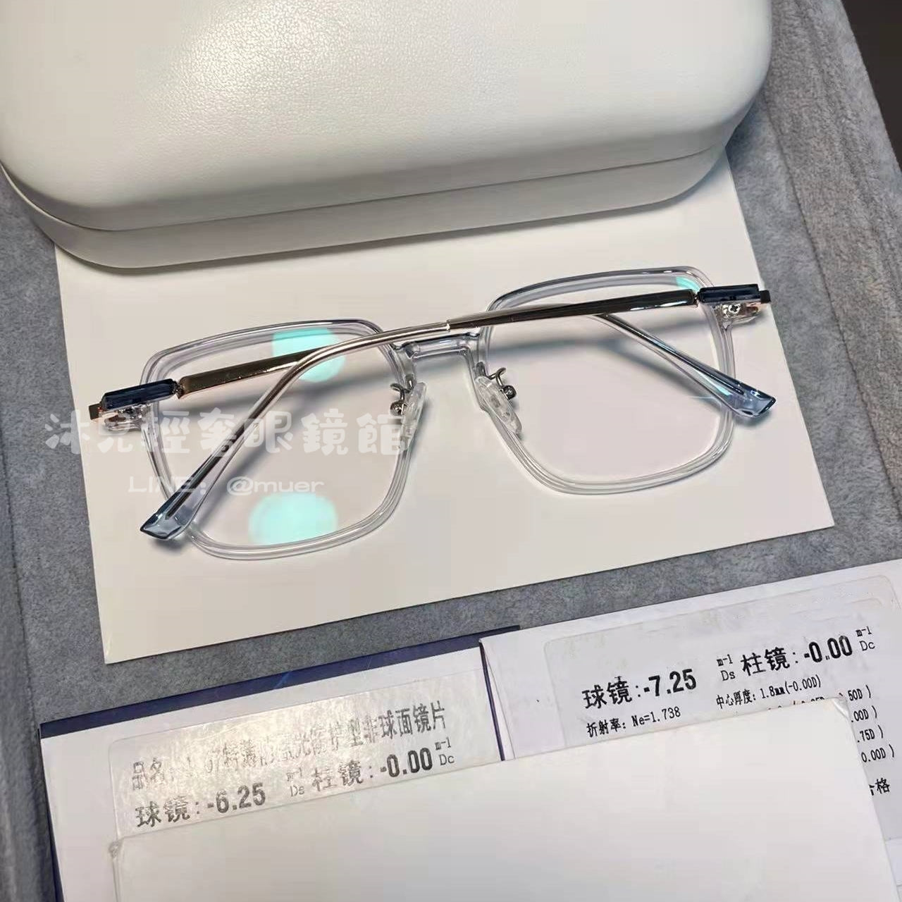 淺透藍防藍光近視鏡