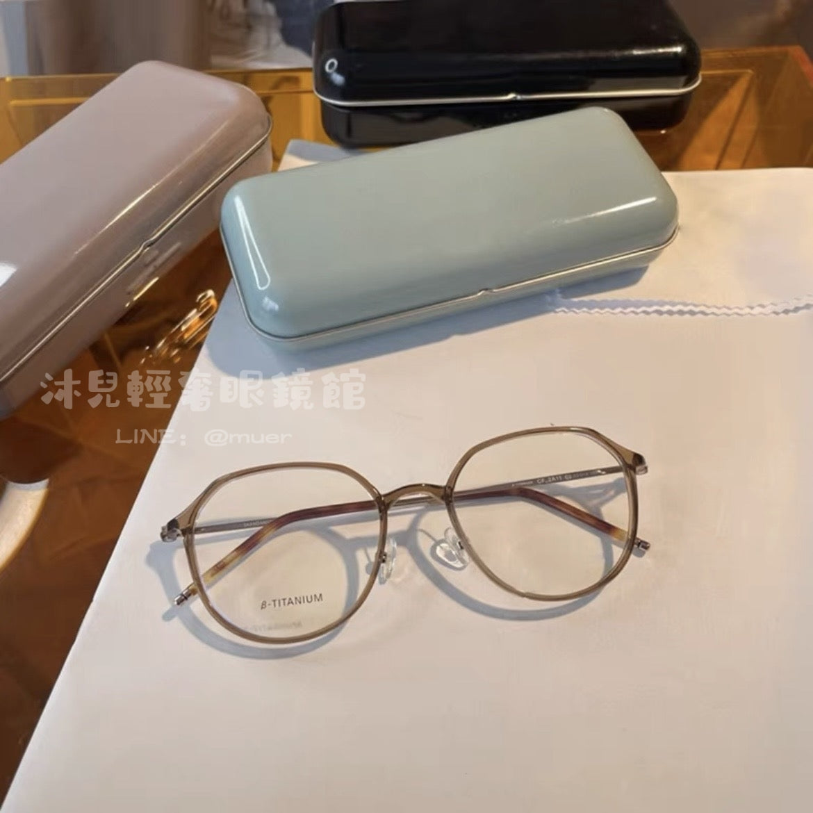 鈦架鏡腿超輕斯文眼鏡